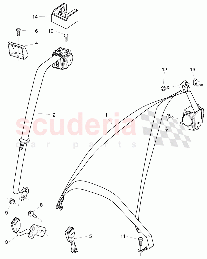 retaining strap, D - MJ 2016>> - MJ 2016 of Bentley Bentley Mulsanne (2010+)