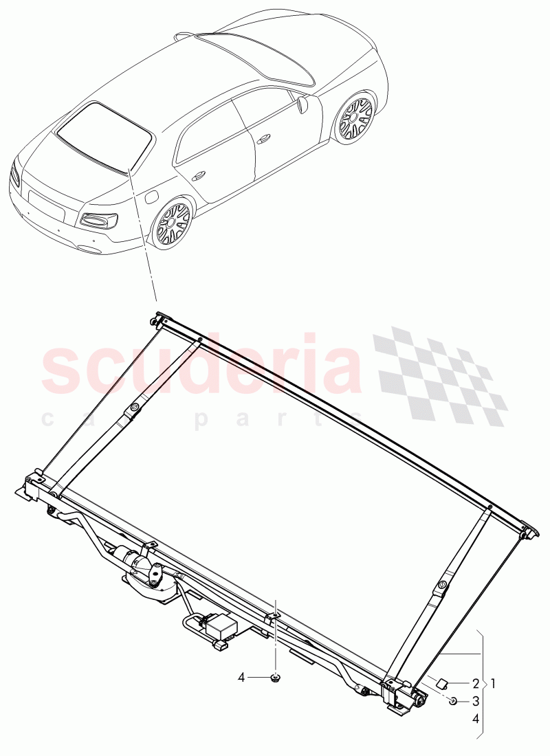 sunshade of Bentley Bentley Continental Flying Spur (2013+)