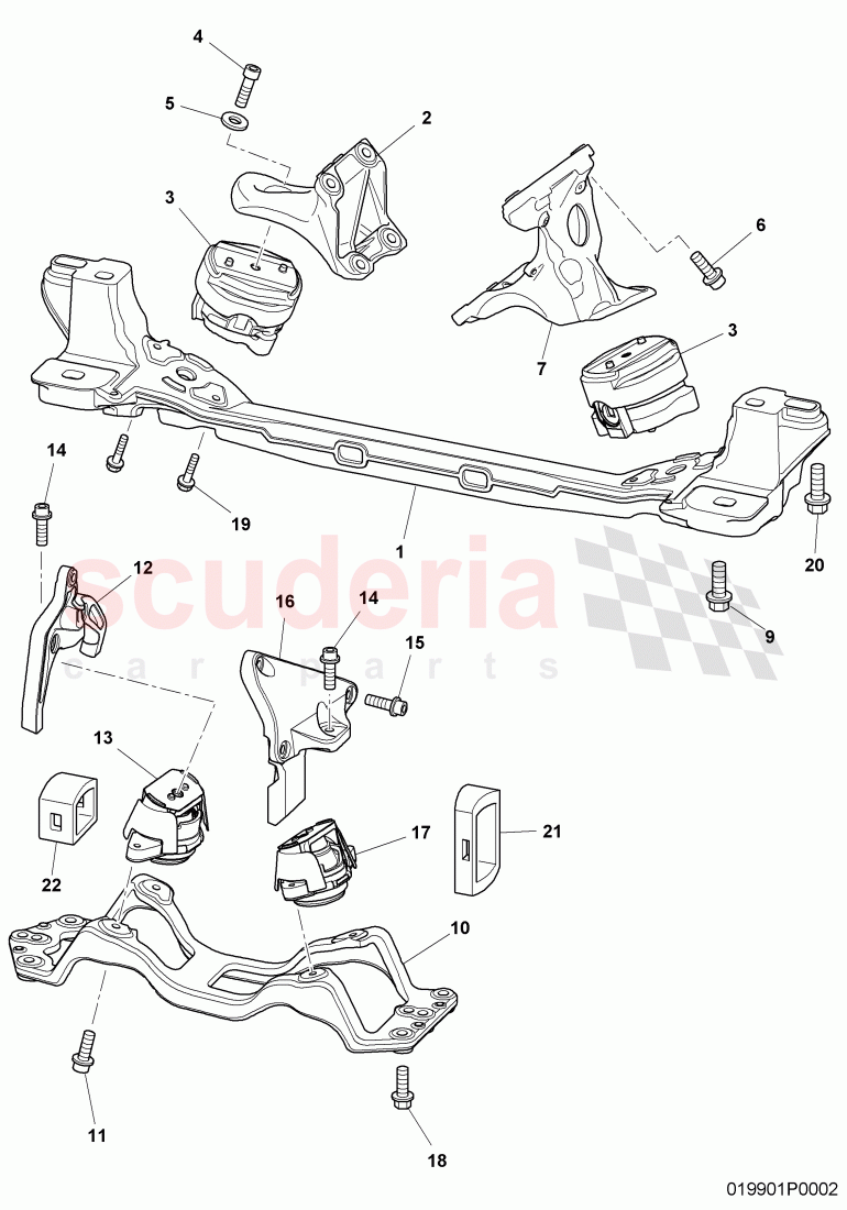 Engine mounting, engine mounting bracket, mounting bracket for transm., Gearbox mounting, F 3W-7-041 793>> 3W-9-061 760 of Bentley Bentley Continental GT (2003-2010)