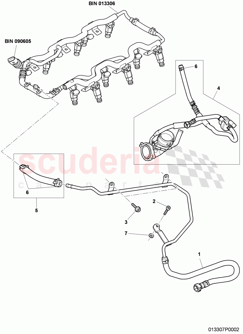 Fuel supply line, Vent hose with valve, D - MJ 2011>> of Bentley Bentley Continental Flying Spur (2006-2012)