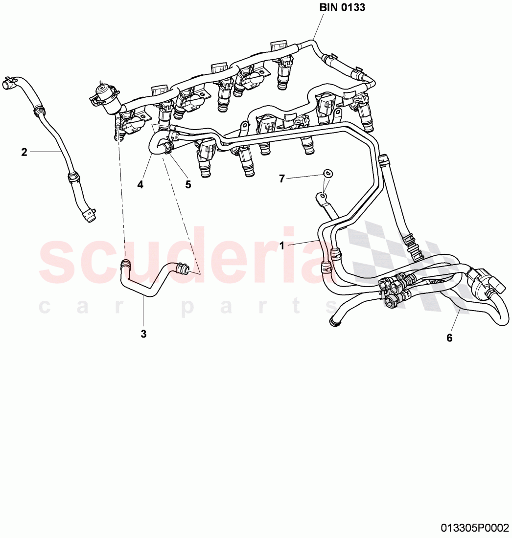 fuel line (tube) with vent, line (tube), D >> - MJ 2004 of Bentley Bentley Continental GT (2003-2010)