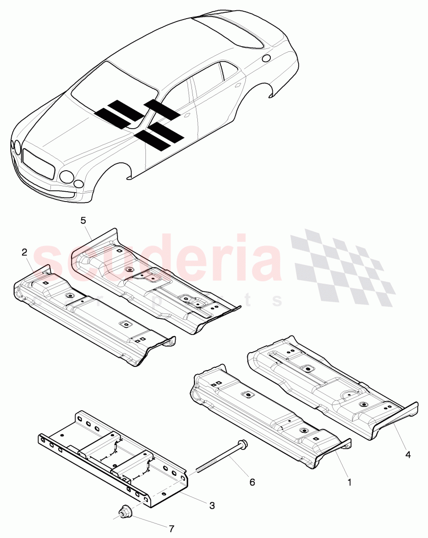 bracket for seat mounting of Bentley Bentley Mulsanne (2010+)