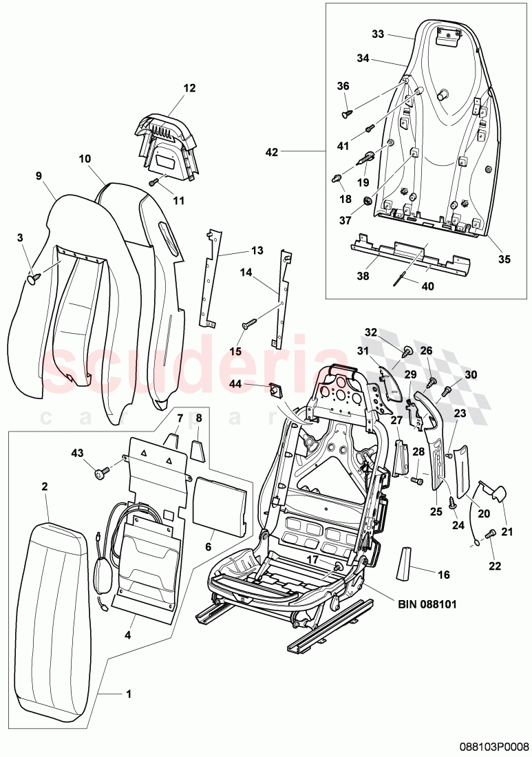 Seat Squab and Headrest of Bentley Bentley Continental Supersports (2009-2011)