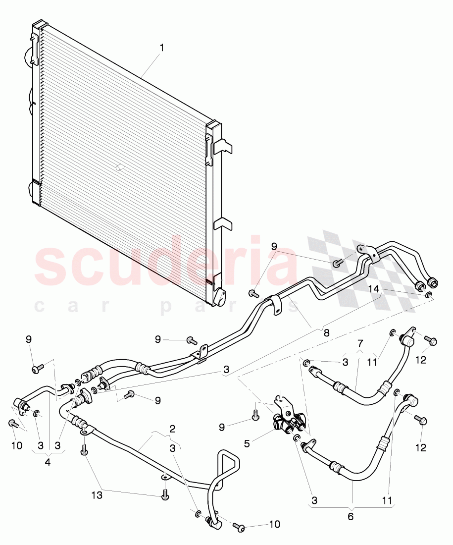 oil pressure line for gear oil cooling of Bentley Bentley Mulsanne (2010+)