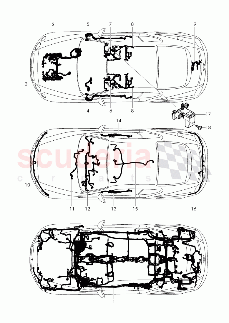 wiring harnesses, D - MJ 2016>> - MJ 2016 of Bentley Bentley Continental GT (2011-2018)