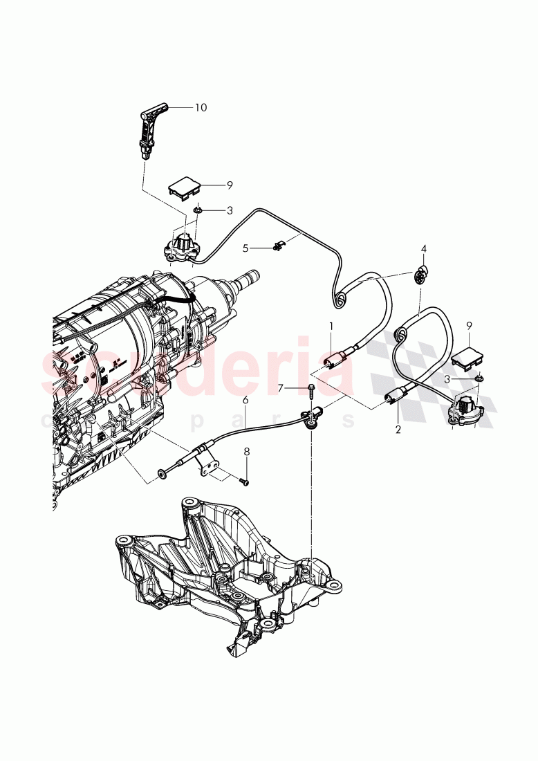 Actuating unit for emergency release, for 8-speed automatic gearbox of Bentley Bentley Bentayga (2015+)