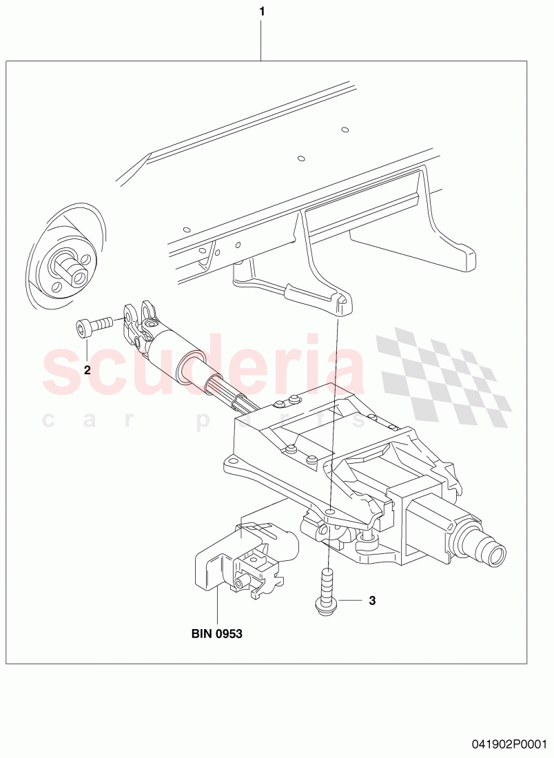 steering column, F 3W-B-066 935>> of Bentley Bentley Continental Flying Spur (2006-2012)