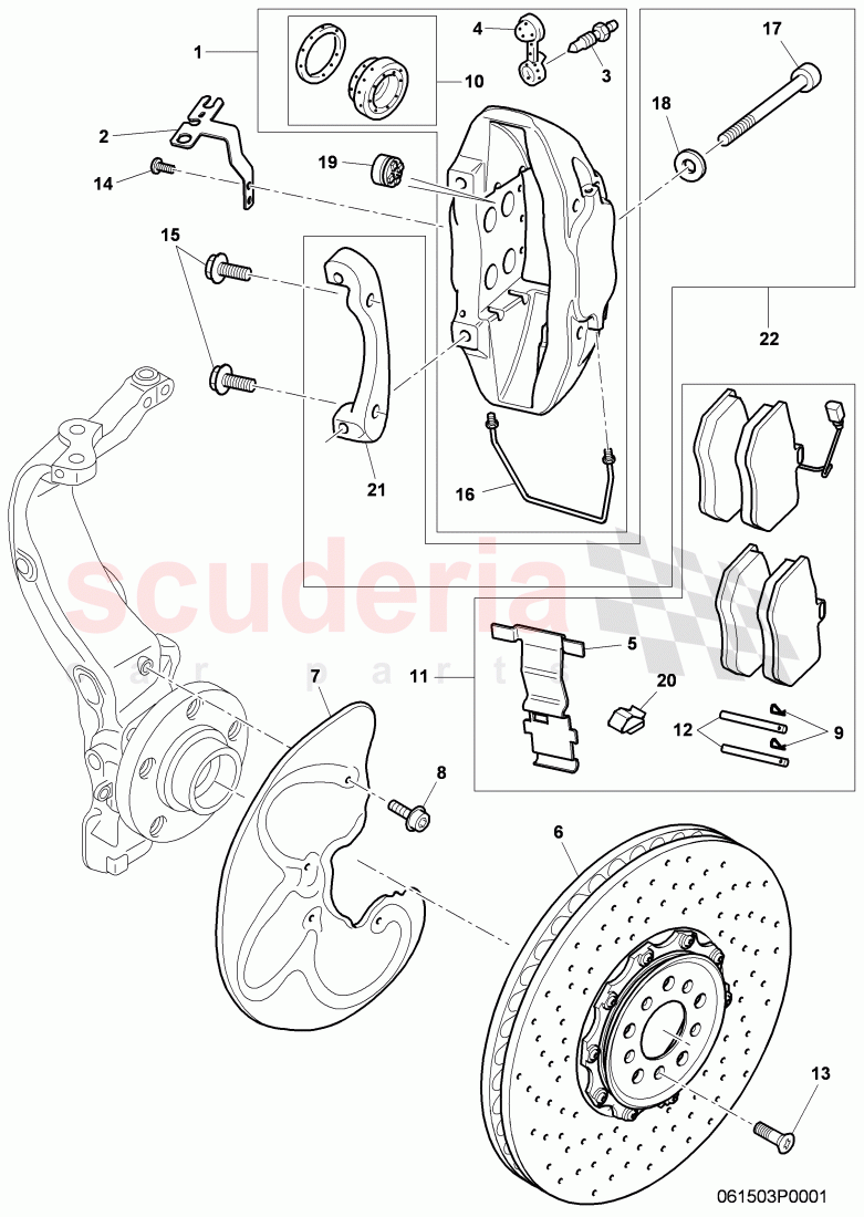 disc brakes, for vehicles with ceramic, brake disc of Bentley Bentley Continental GTC (2006-2010)