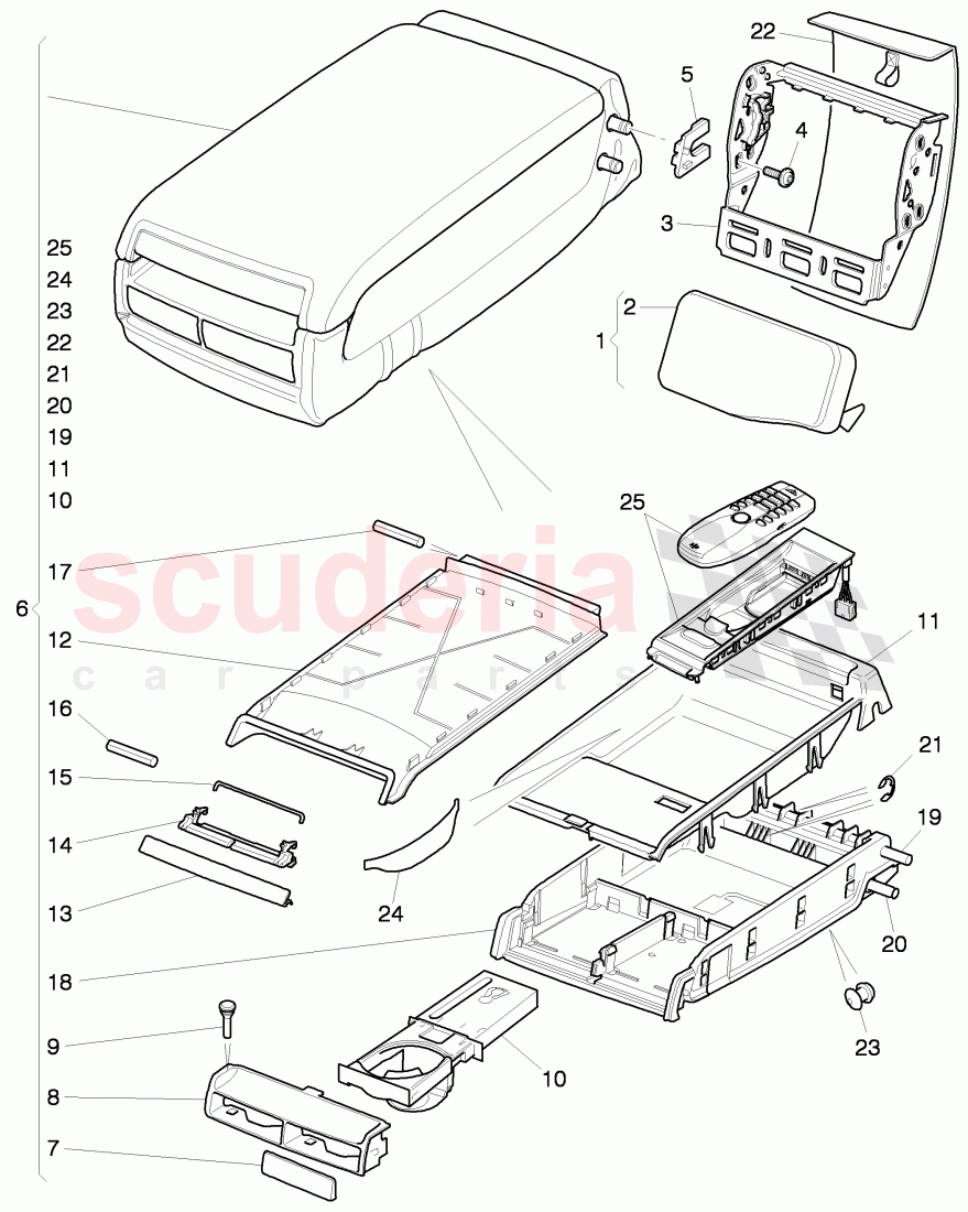 rear seat, Centre armrest, D - MJ 2008>> - MJ 2011 of Bentley Bentley Continental Flying Spur (2006-2012)