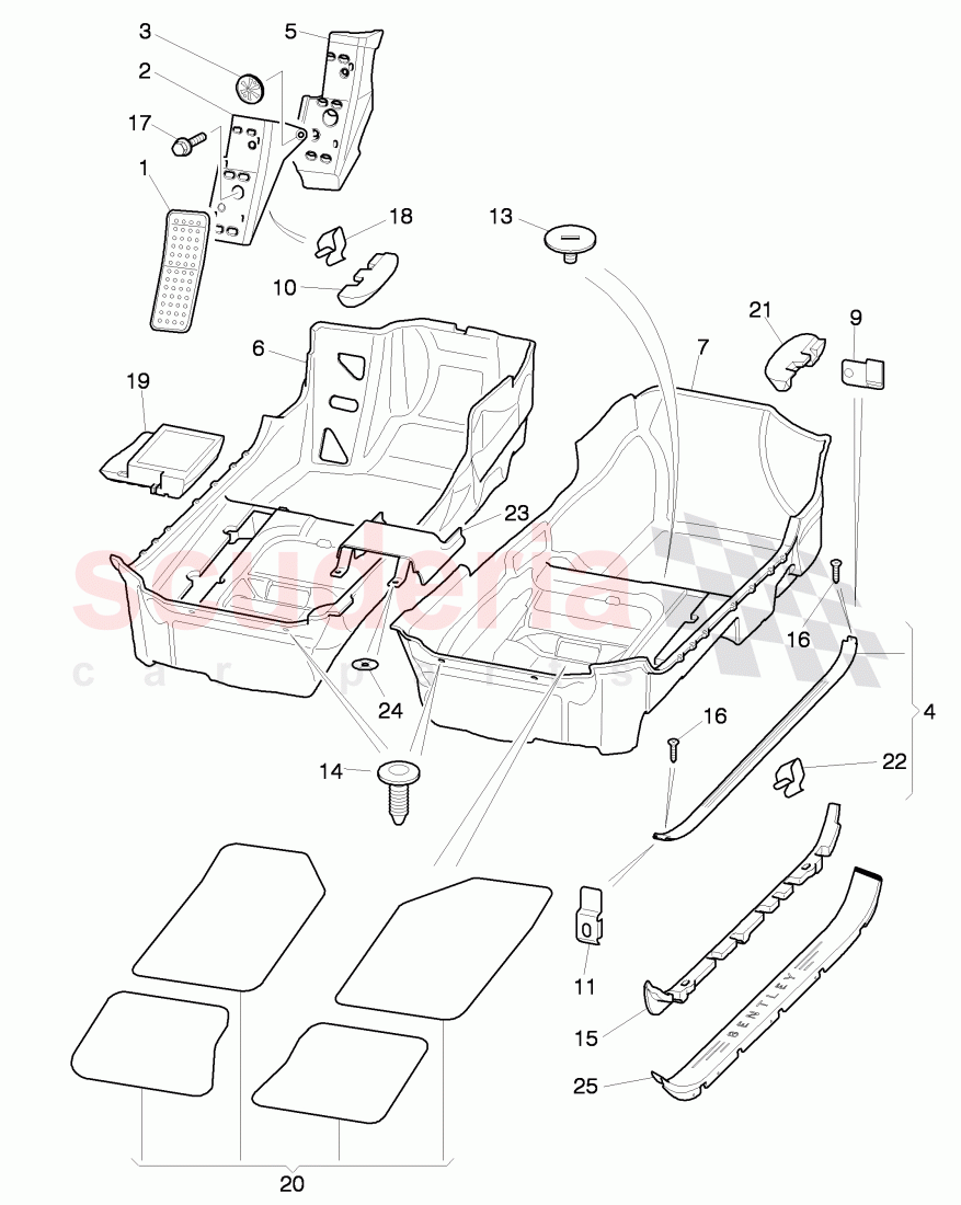 floor covering, D >> - MJ 2007 of Bentley Bentley Continental GTC (2006-2010)