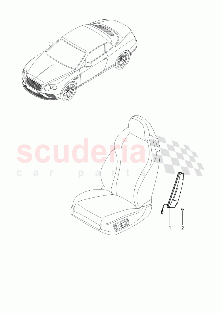 side air bag unit of Bentley Bentley Continental GTC (2011+)