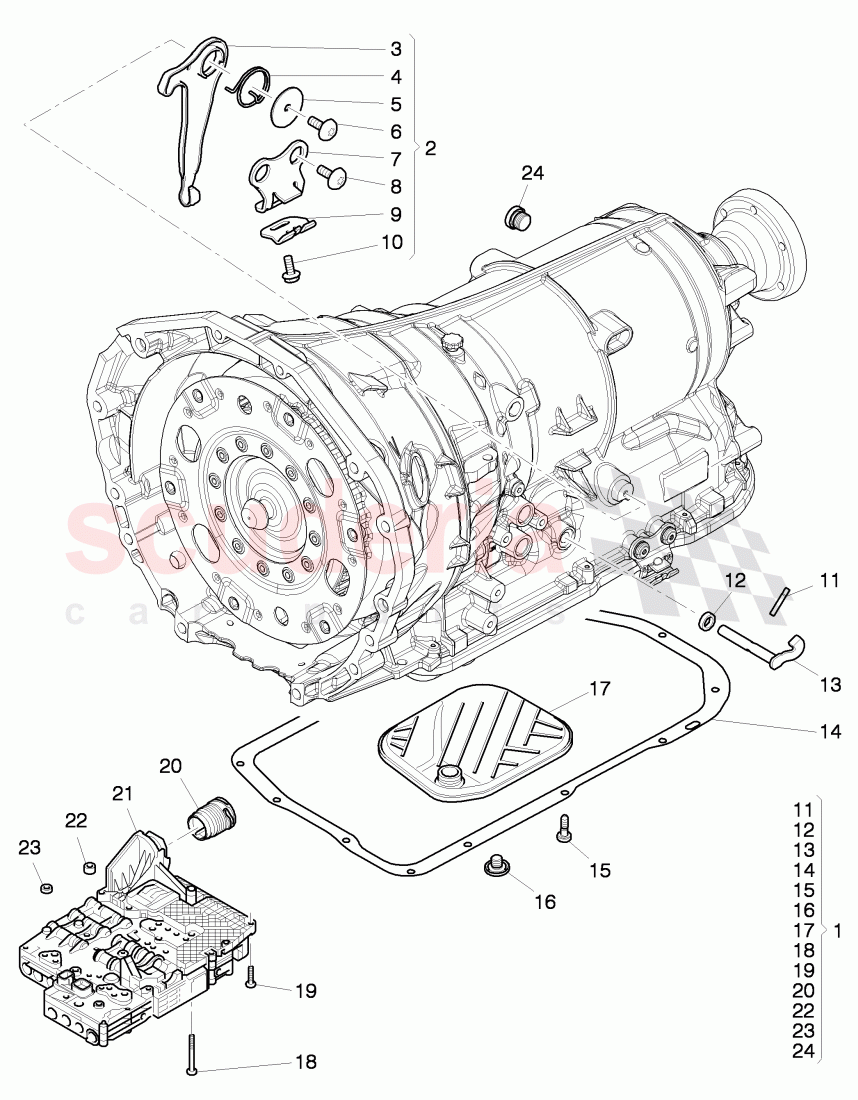 emergency release, Service kit, for automatic transmission of Bentley Bentley Mulsanne (2010+)