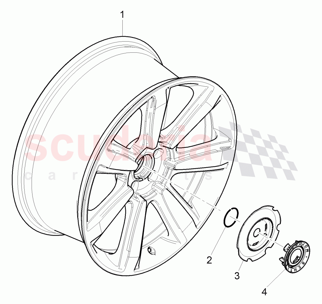 alloy wheel of Bentley Bentley Continental GTC (2011+)