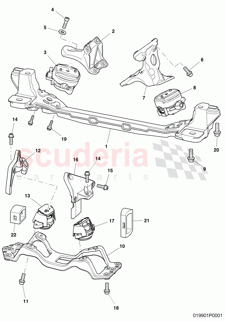 Engine mounting, engine mounting bracket, mounting bracket for transm., Gearbox mounting, F >> 3W-7-041 792 of Bentley Bentley Continental GT (2003-2010)