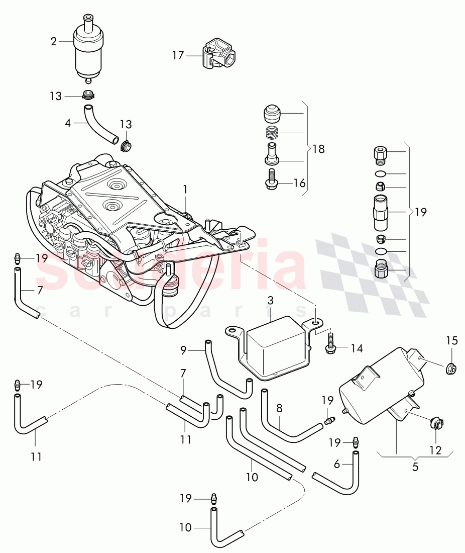 air supply unit, reservoir, air line, valve unit of Bentley Bentley Continental Supersports (2017+)