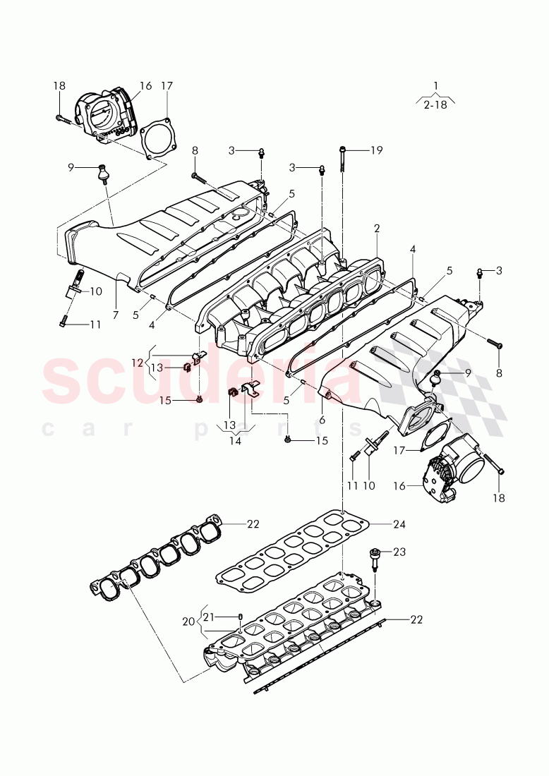 elbow, throttle valve of Bentley Bentley Continental Supersports (2017+)