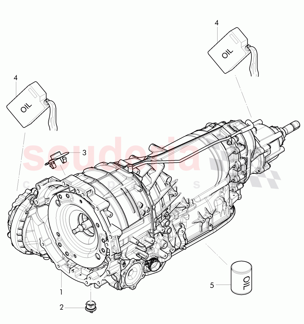 8-speed automatic gearbox, Parts set for engine and gear lowering, mounting parts for engine and transmission of Bentley Bentley Continental Supersports Convertible (2017+)