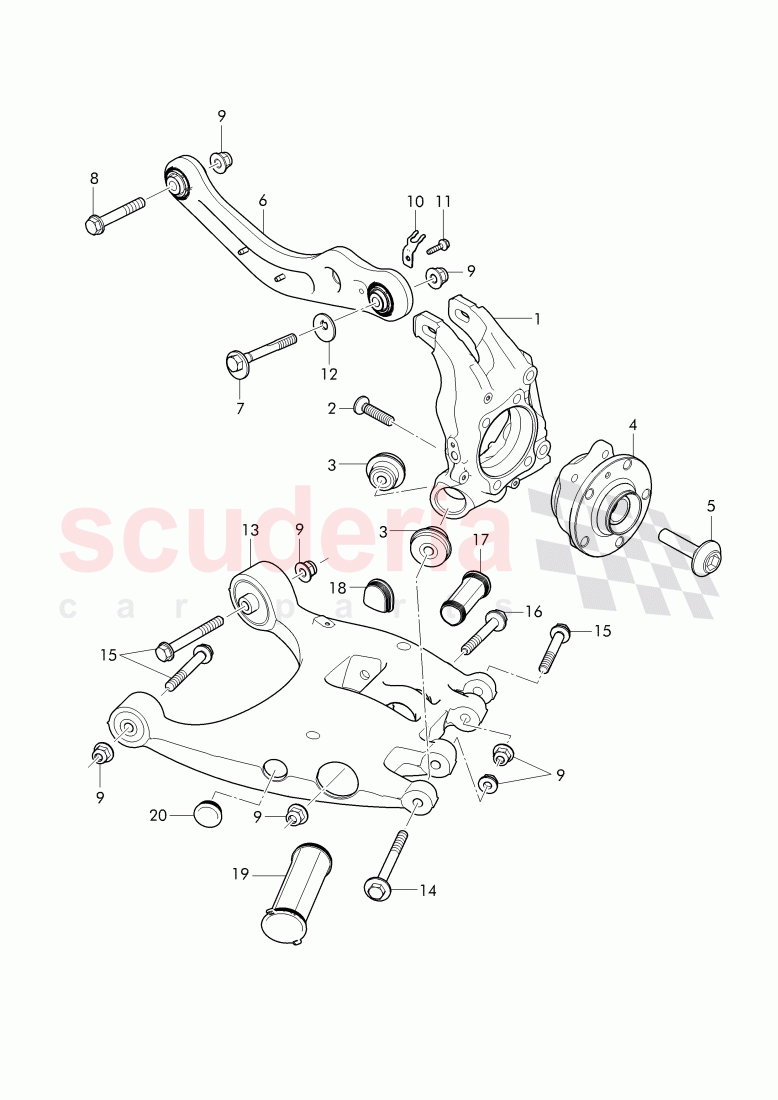 track control arm, wheel bearing housing of Bentley Bentley Continental GTC (2011+)