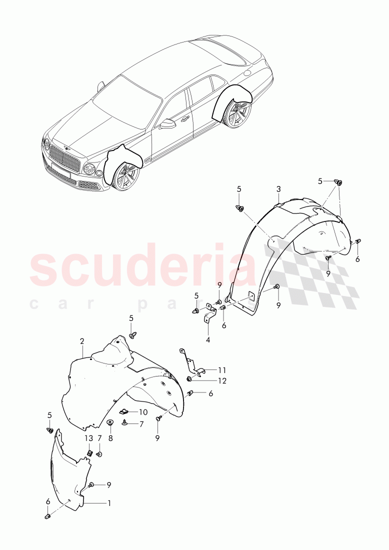 wheelhouse protector, D - MJ 2017>> of Bentley Bentley Mulsanne (2010+)