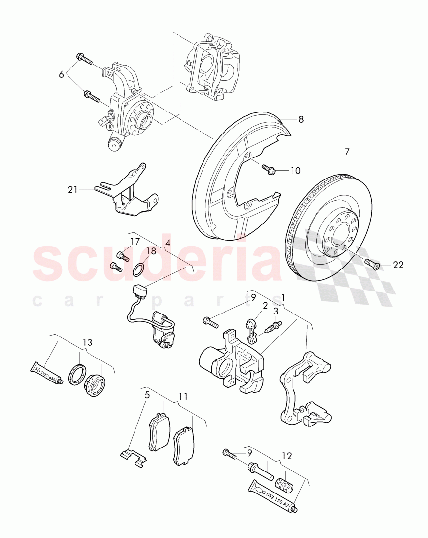 brake caliper, splash shield for brake disc, for vehicles with ceramic, brake disc, D >> - MJ 2014 of Bentley Bentley Continental Flying Spur (2013+)