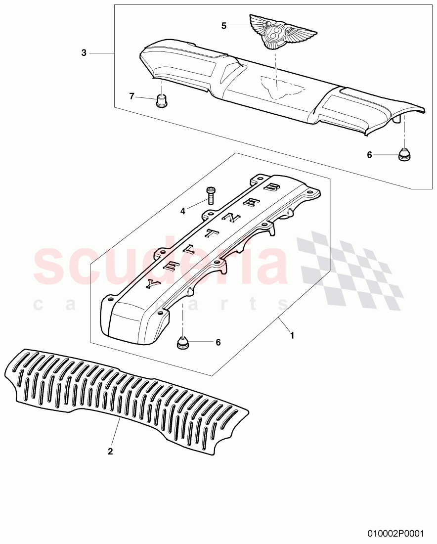 engine cover plates of Bentley Bentley Continental GT (2003-2010)