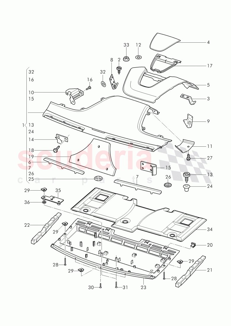 parcel shelf, rear of Bentley Bentley Continental GT (2011-2018)