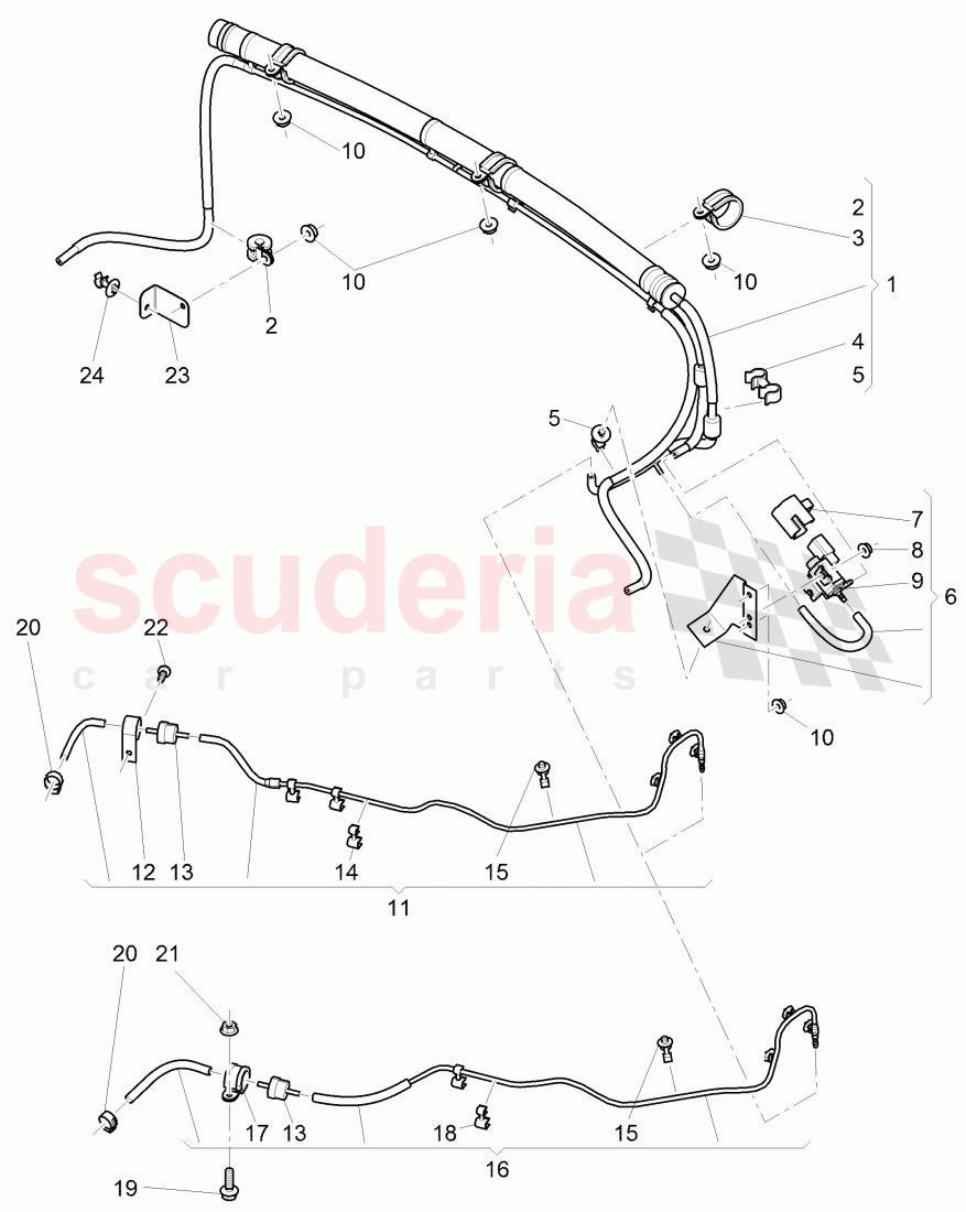 vacuum system, Exhaust muffler with exhaust flap, F 3W-D-082 509>>, F ZA-D-082 509>> of Bentley Bentley Continental GT (2011-2018)