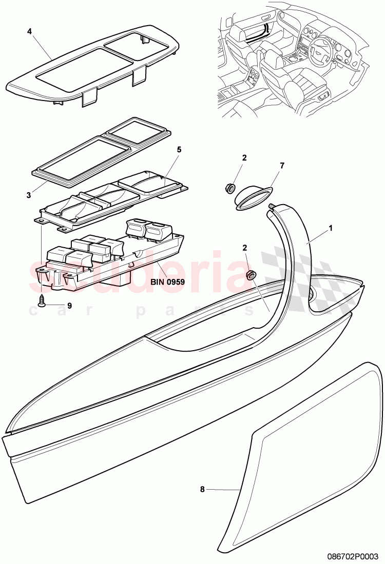 armrest for door trim panel, D >> - MJ 2008 of Bentley Bentley Continental Flying Spur (2006-2012)