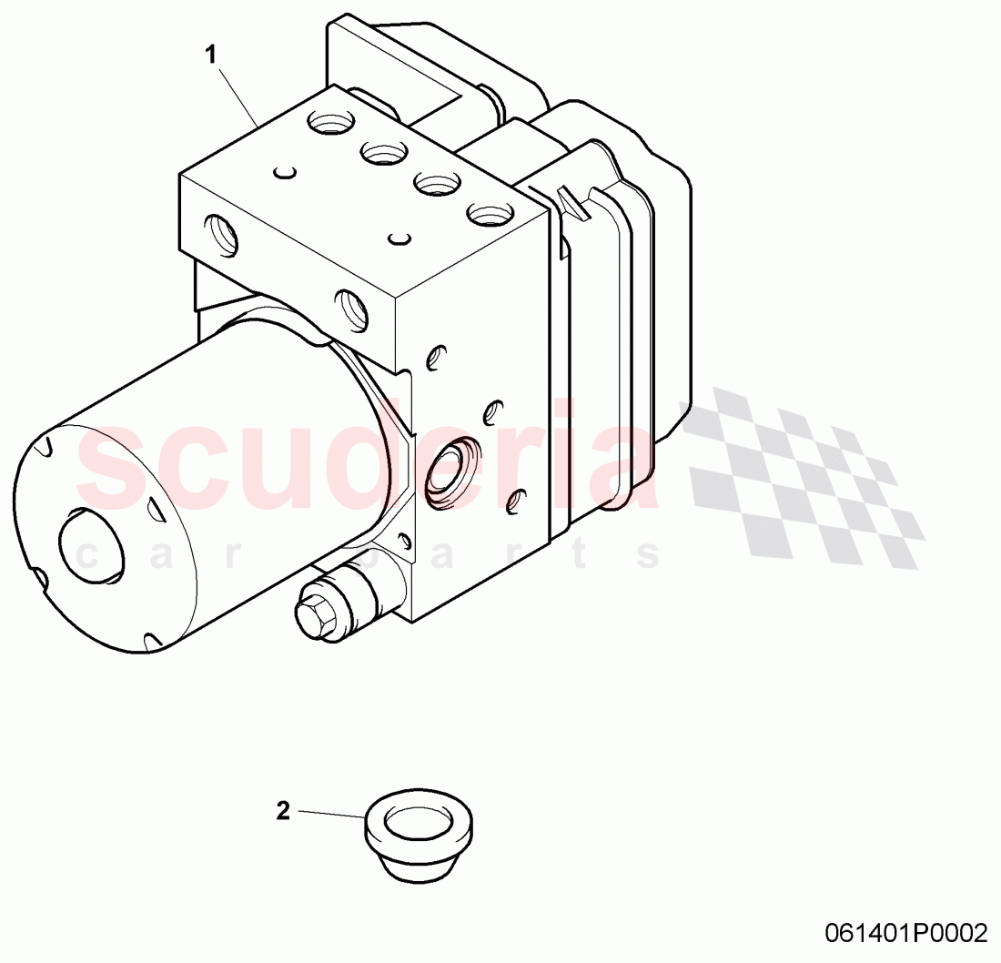 ABS modulator, F 3W-8-052 846>>, F ZA-A-062 464>> of Bentley Bentley Continental Flying Spur (2006-2012)