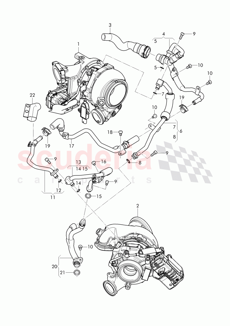 water cooling for turbocharger of Bentley Bentley Bentayga (2015+)