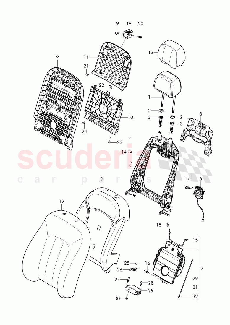 seat, backrest, D >> - MJ 2015 of Bentley Bentley Mulsanne (2010+)