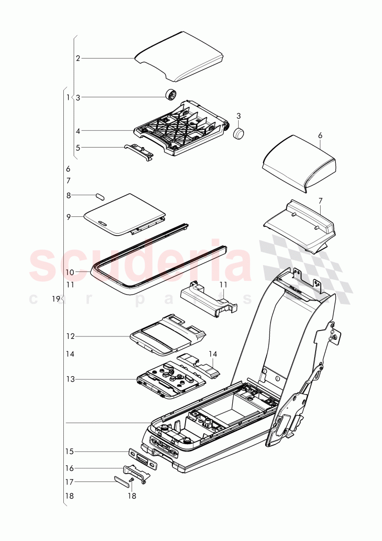 armrest, D - MJ 2017>> of Bentley Bentley Mulsanne (2010+)