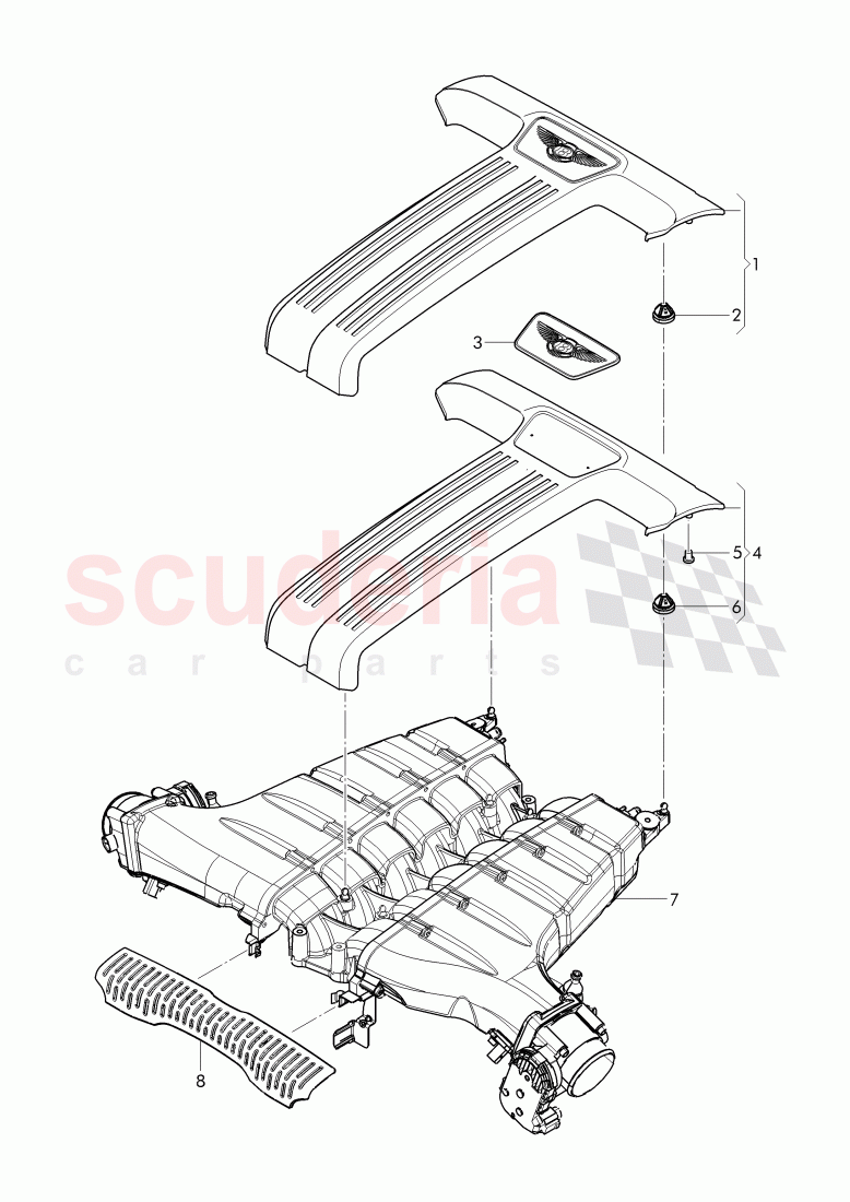 cover for engine compartment of Bentley Bentley Continental Supersports Convertible (2017+)