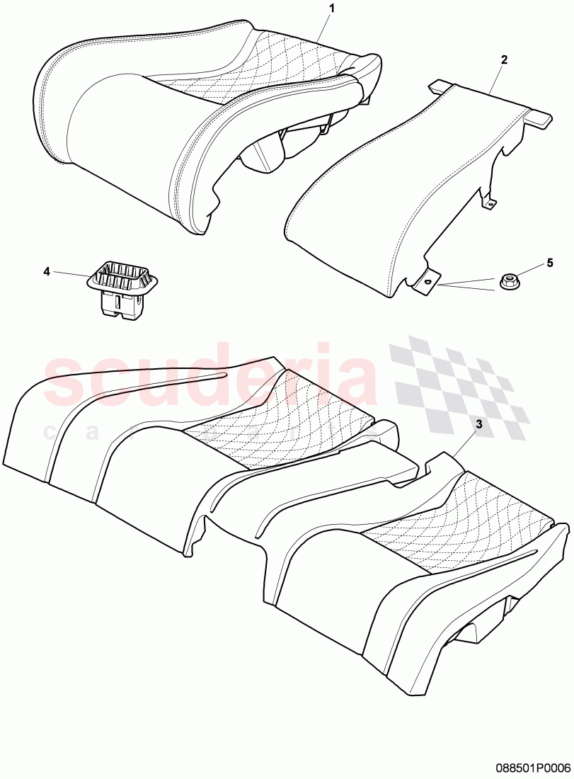 rear seat of Bentley Bentley Continental GTC (2006-2010)