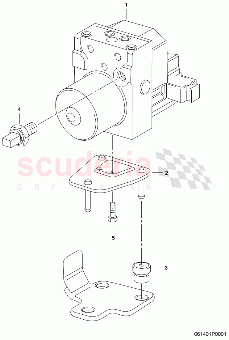 ABS-unit, F 3W-7-039 828>> 3W-8-052 845 of Bentley Bentley Continental GTC (2006-2010)