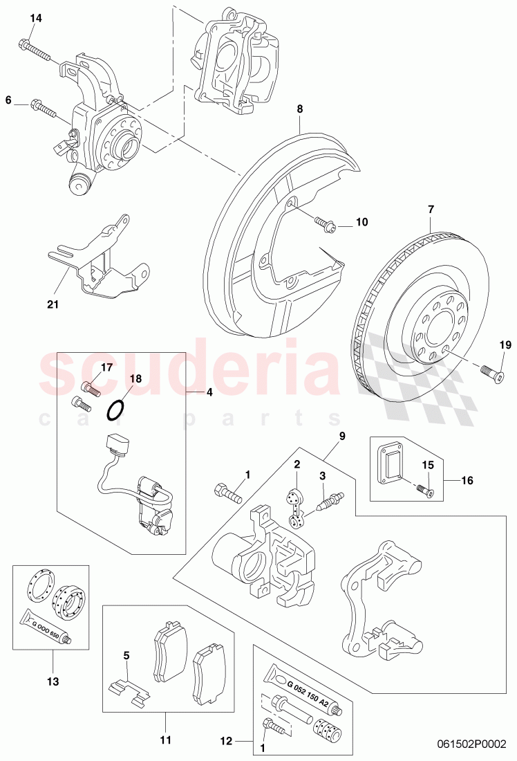 disc brakes, F 3W-4-020 552>> 3W-6-039 935 of Bentley Bentley Continental GT (2003-2010)