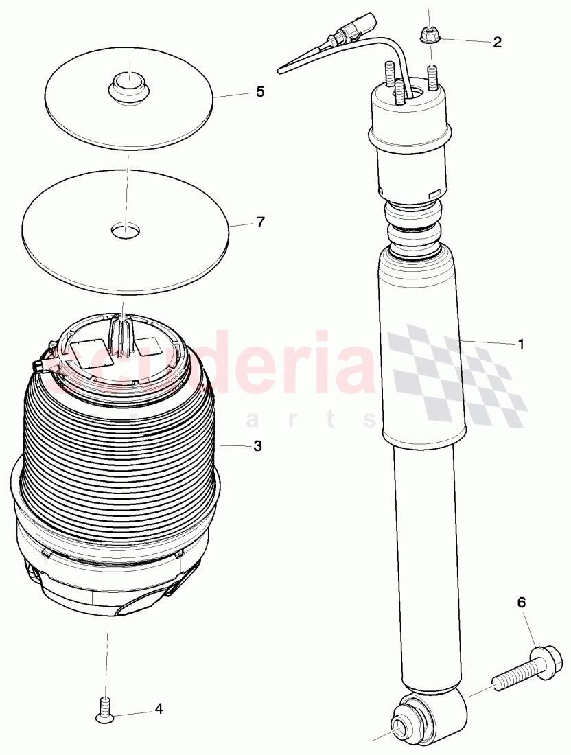 air spring, buffer, D >> - MJ 2016 of Bentley Bentley Mulsanne (2010+)