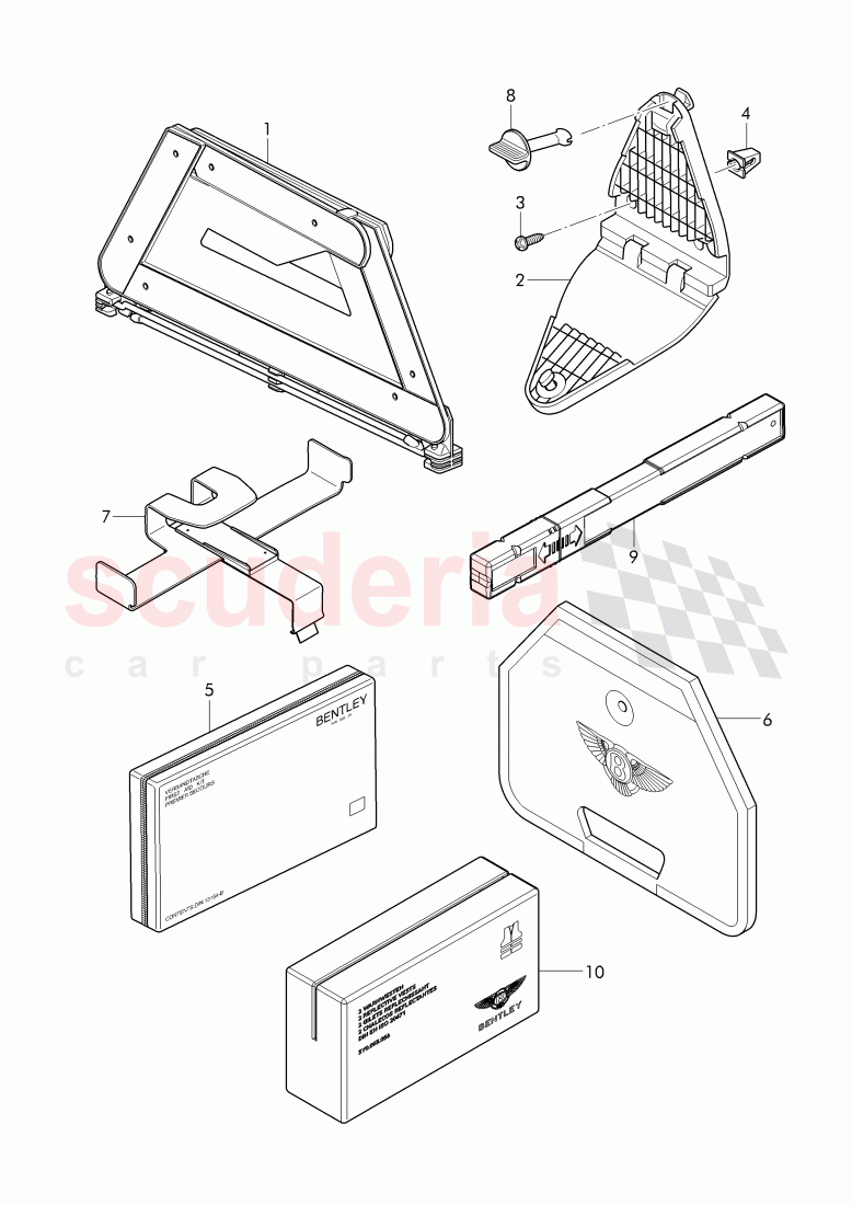 warning triangle, first aid kit, D - MJ 2012>> of Bentley Bentley Continental Supersports (2009-2011)