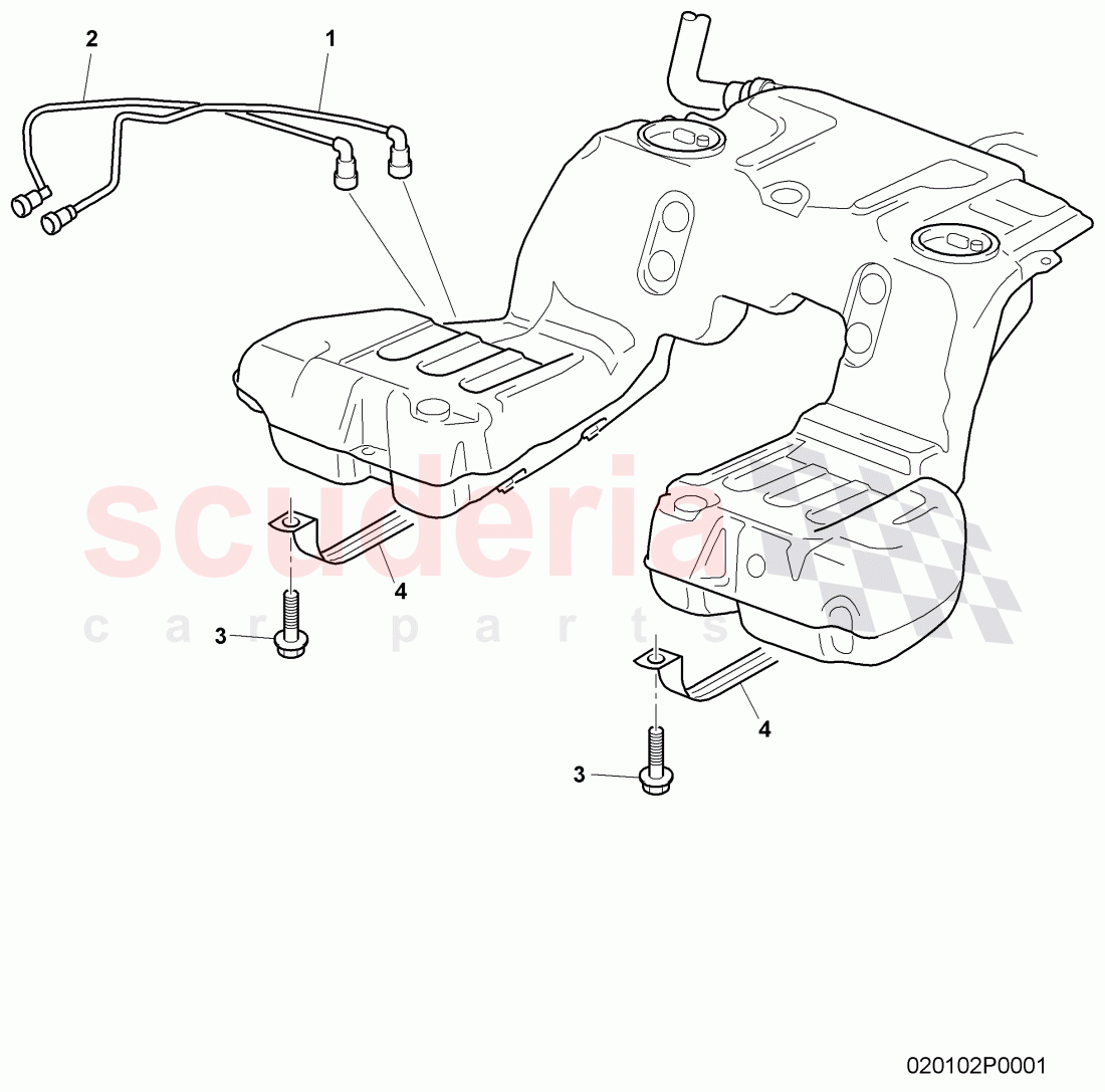 fuel line, bracket for fuel, tank, D >> - MJ 2010 of Bentley Bentley Continental Flying Spur (2006-2012)