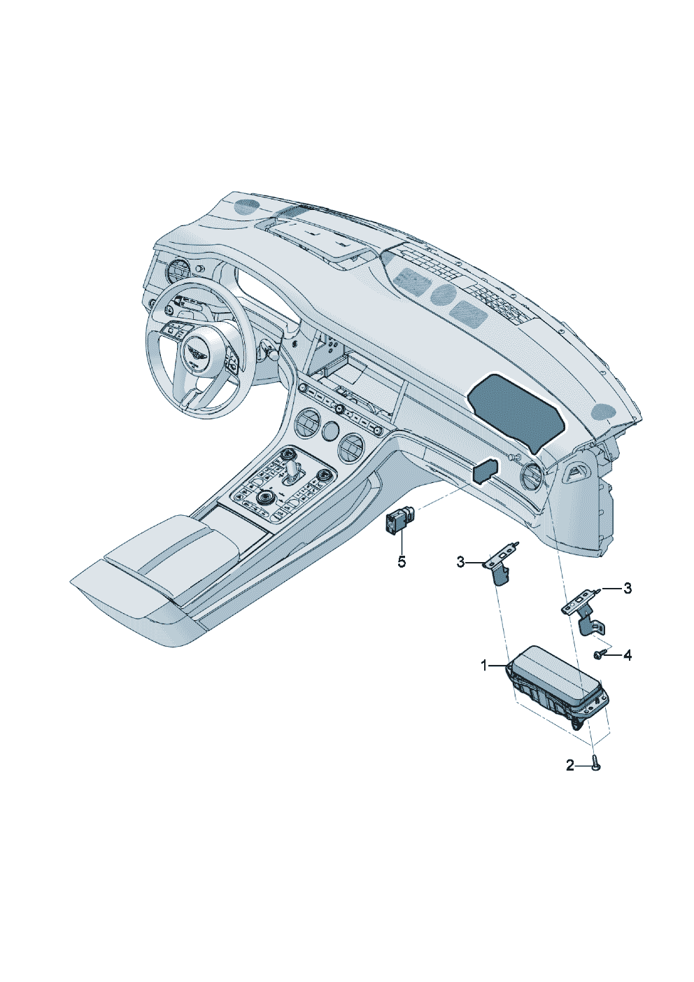 Passenger airbag unit of Bentley Bentley Continental GT Convertible (2025)