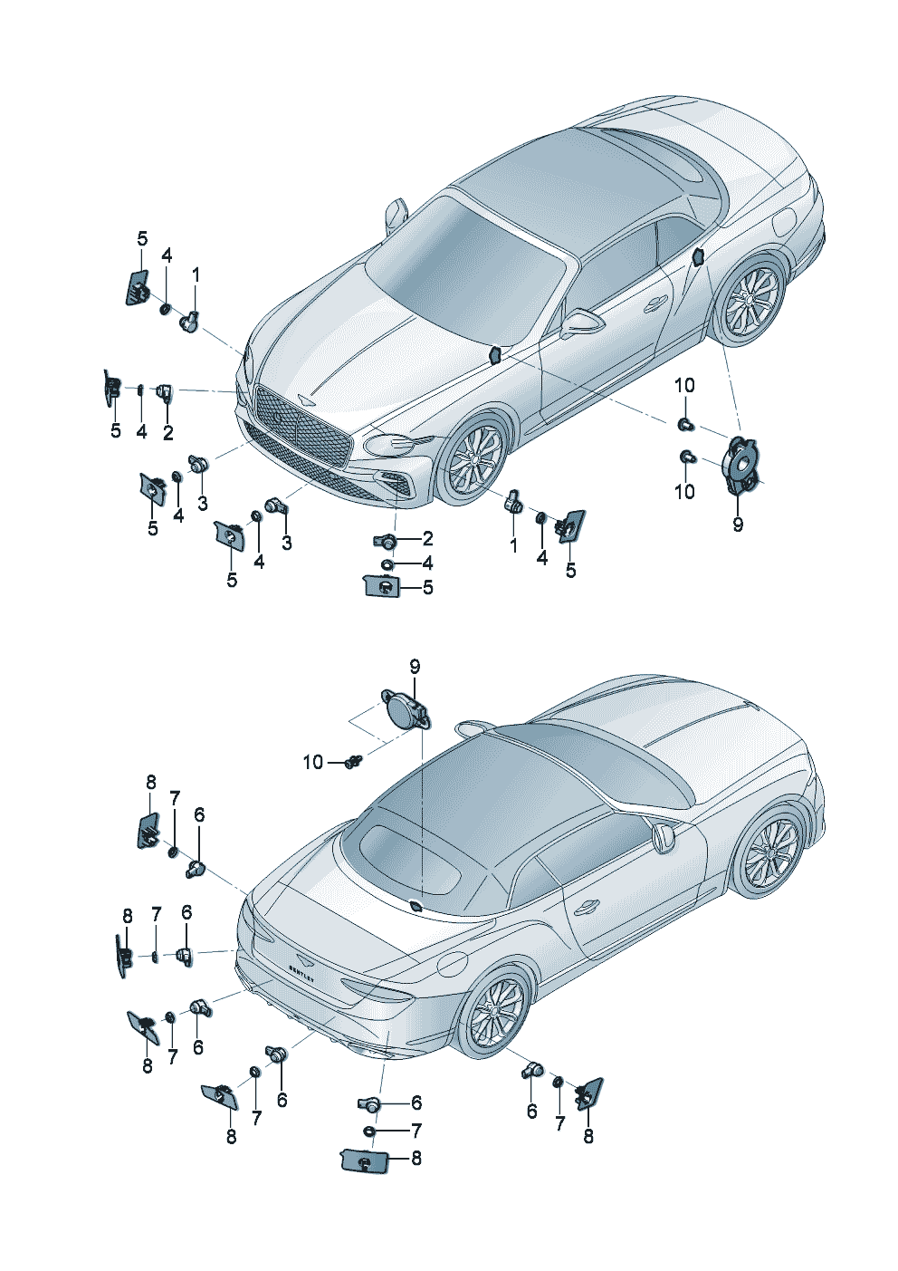 Parking aid of Bentley Bentley Continental GT Convertible (2025)