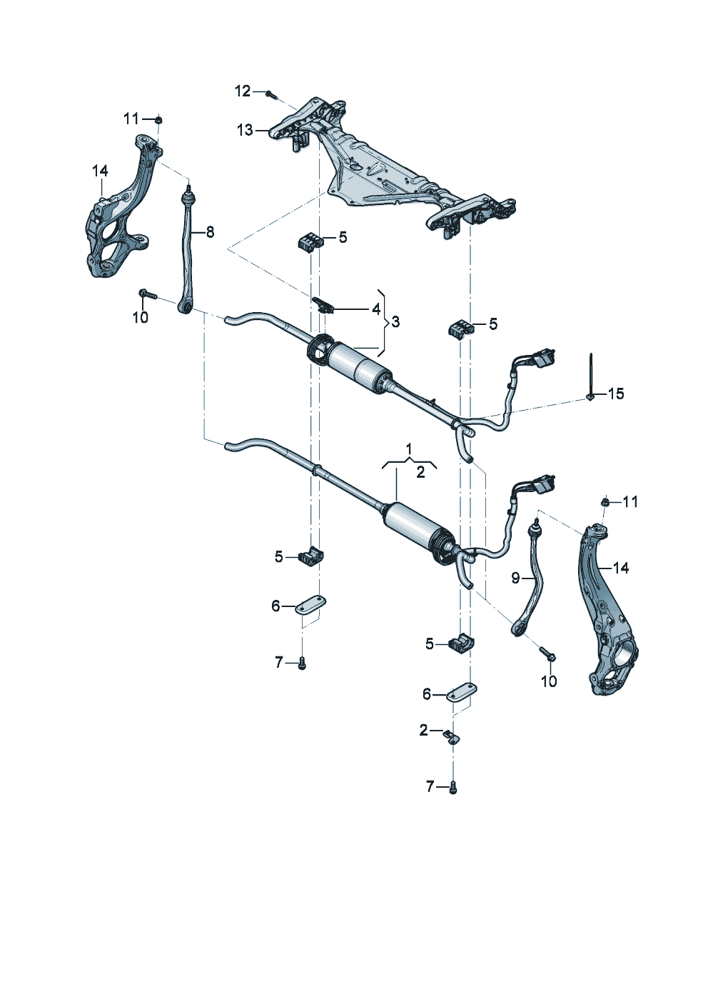 Anti-roll bar
For vehicles with
electronic
roll stabilisation of Bentley Bentley Continental GT Convertible (2025)