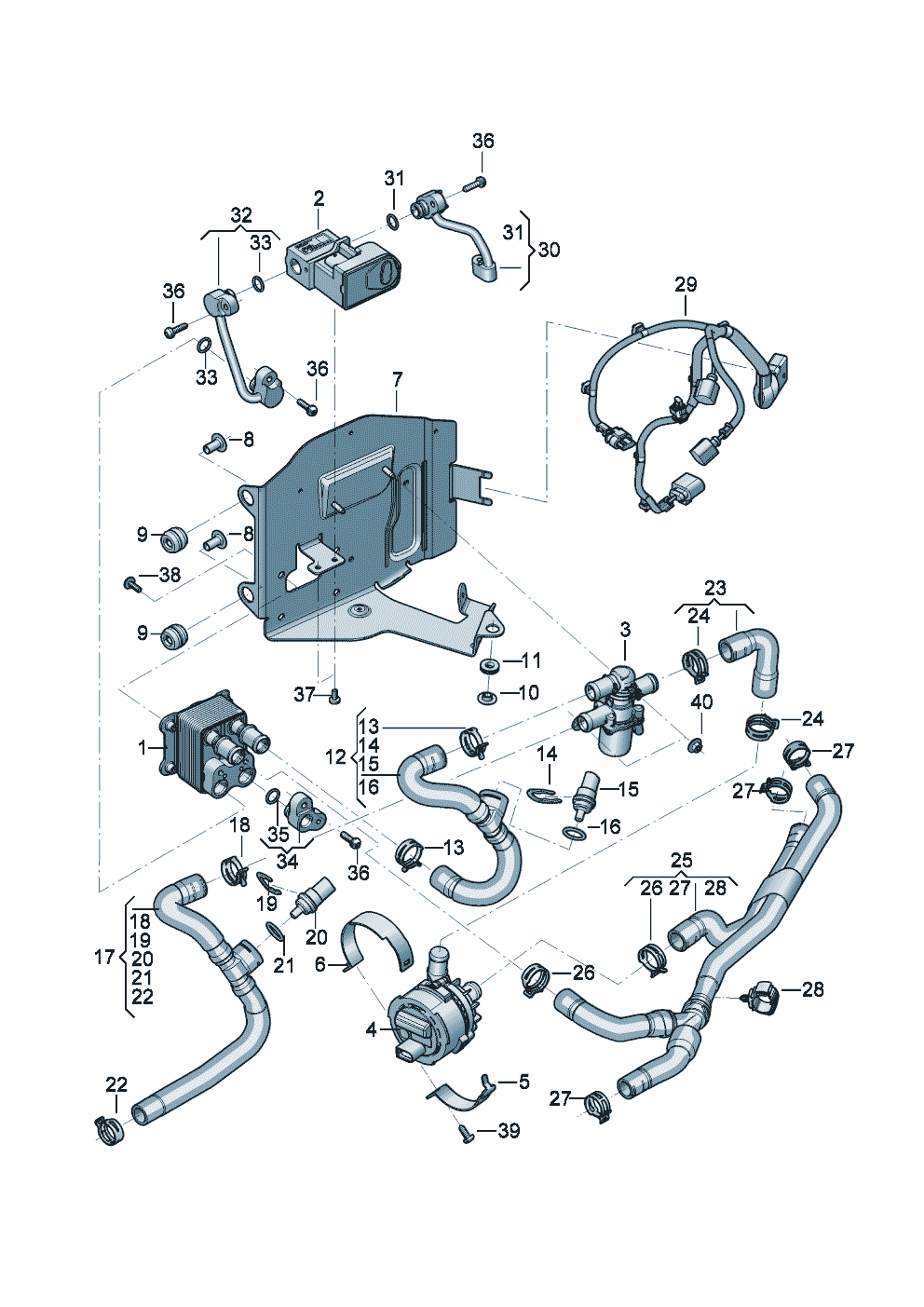 Cooling unit for
high-voltage battery of Bentley Bentley Continental GT (2017)