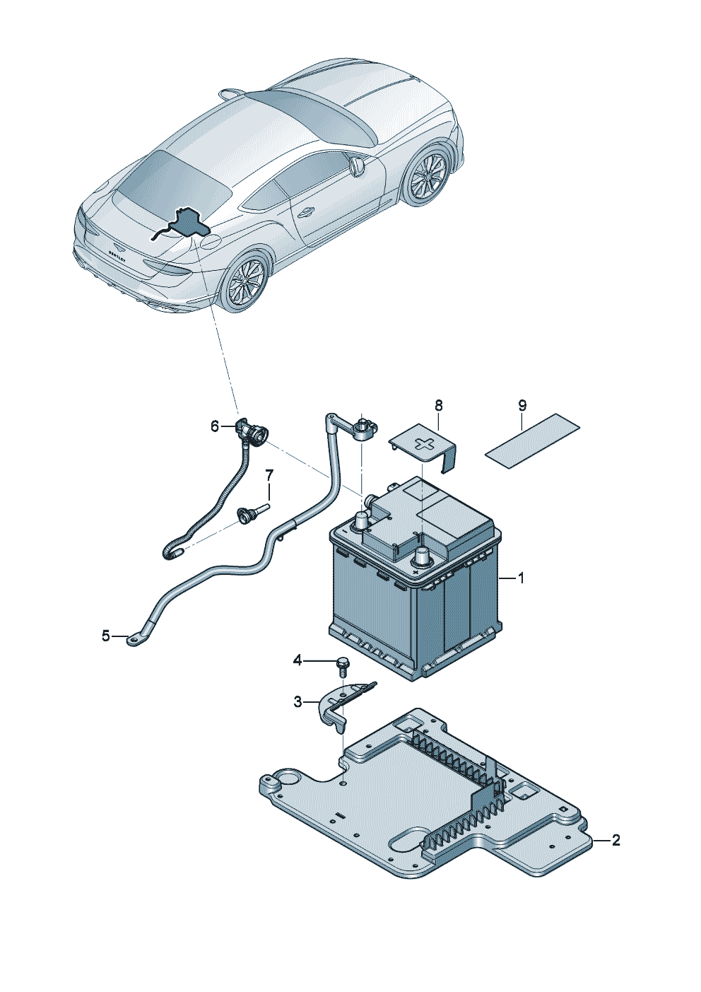 Battery
battery mounting of Bentley Bentley Continental GT (2017)