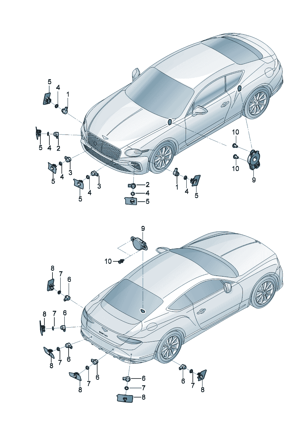 Parking aid of Bentley Bentley Continental GT (2017) 