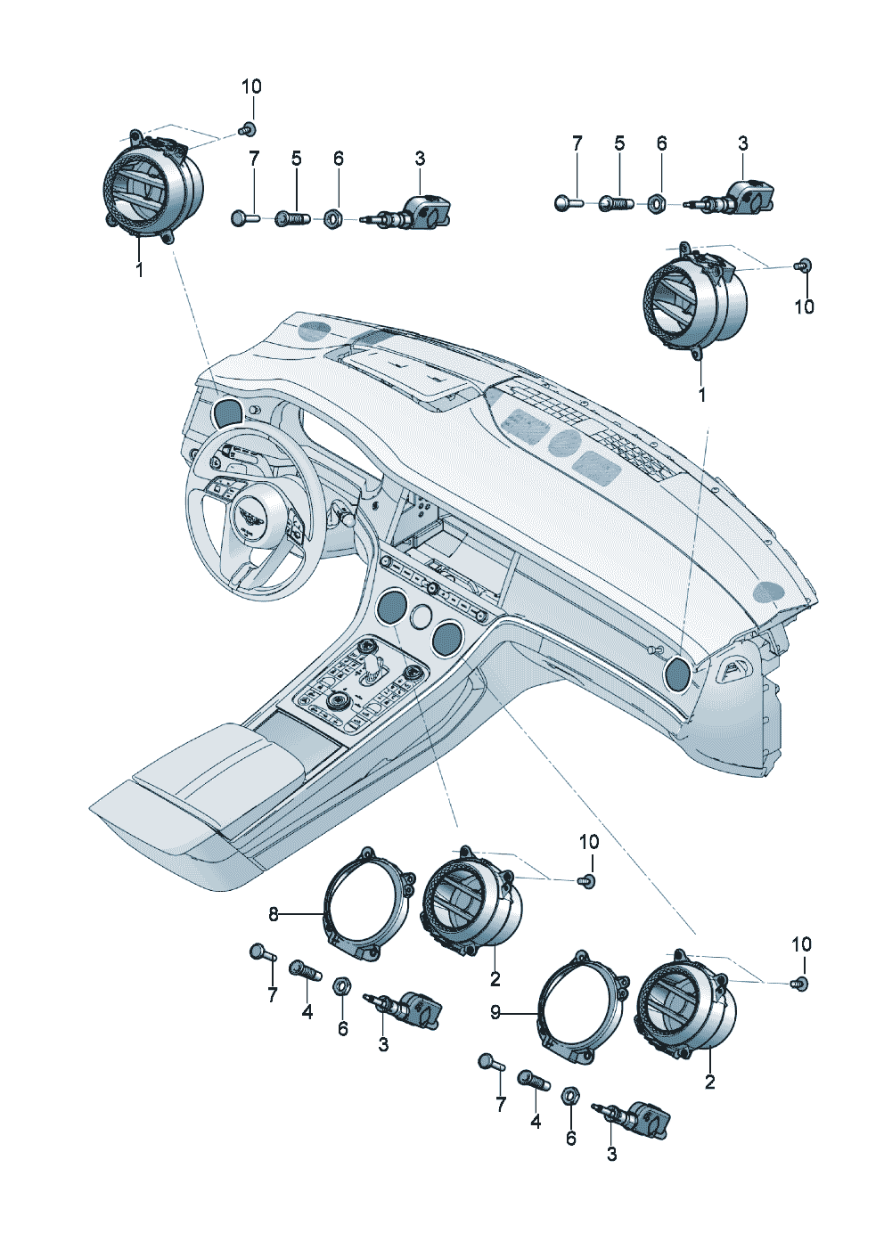 Air vent
air regulator of Bentley Bentley Continental GT (2017)