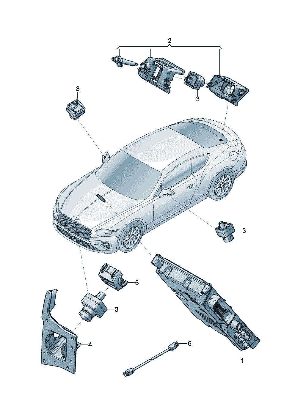 Vehicle environment camera of Bentley Bentley Continental GT (2017) 