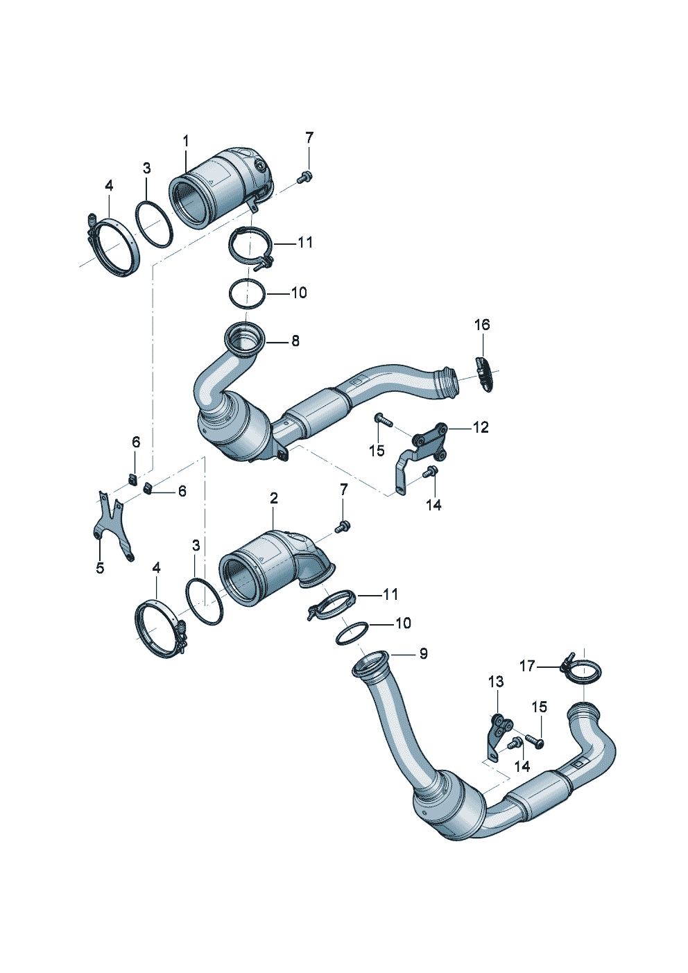 Pre-catalyst
Exhaust pipe with catalyst of Bentley Bentley Continental GT (2017)