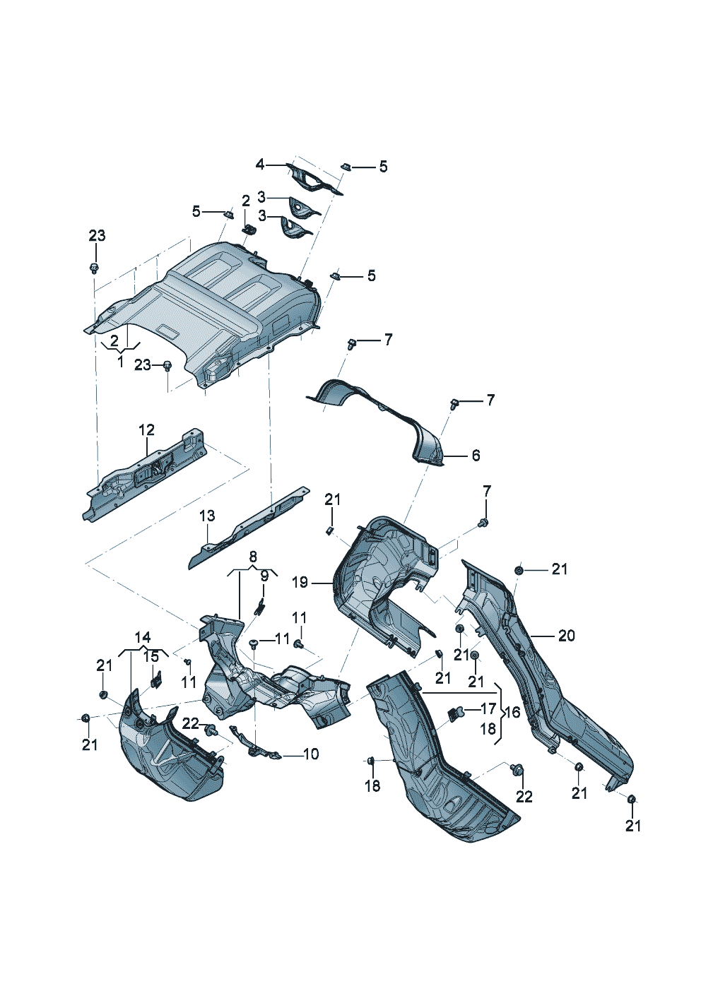 Air guide channel
heat deflector plate
For exhaust system of Bentley Bentley Continental GT (2017) 