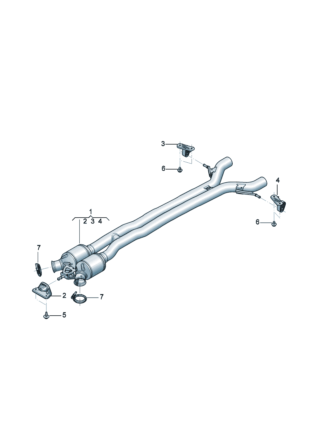 Exhaust pipe with front
silencer of Bentley Bentley Continental GT (2017) 